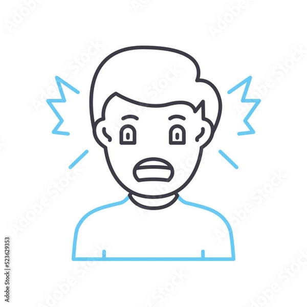 Fototapeta bemused line icon, outline symbol, vector illustration, concept sign