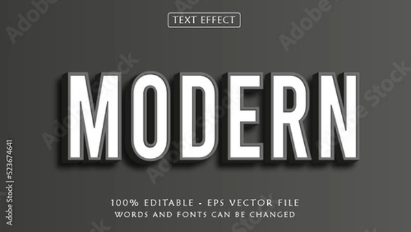 Fototapeta 3D Modern Editable Text Effect