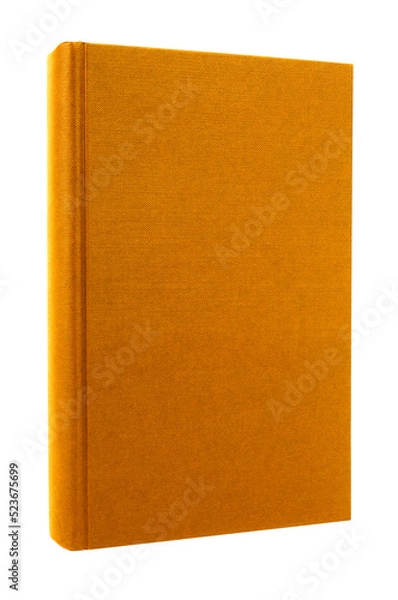 Obraz Book cover front upright gold color isolated transparent background photo PNG file