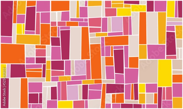 Fototapeta Vector Geometric Background with Squares 