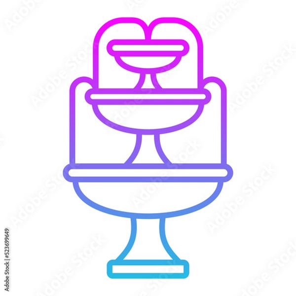 Fototapeta Fountain Line Gradient Icon