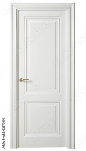 Fototapeta white wooden doors