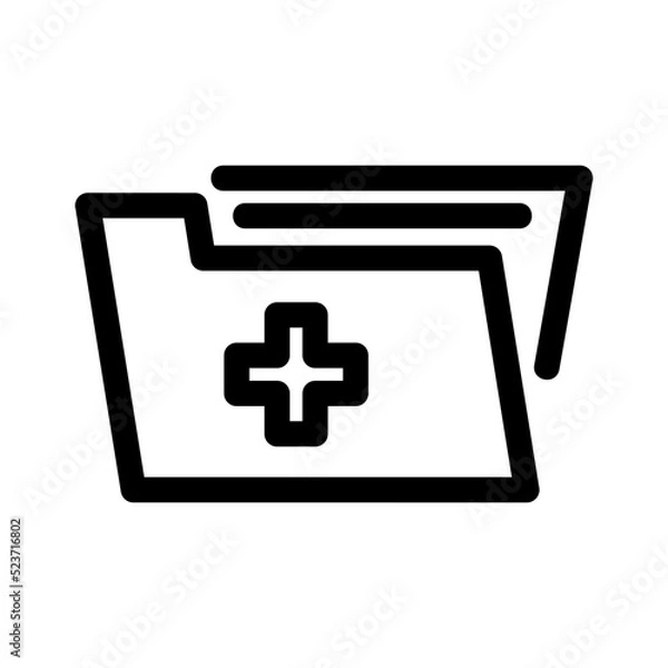 Obraz medical file icon or logo isolated sign symbol vector illustration - high quality black style vector icons
