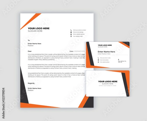 Obraz Brand Identity Design For Your Company - Ready to Print Vector EPS file(Latter Head and Business Card)