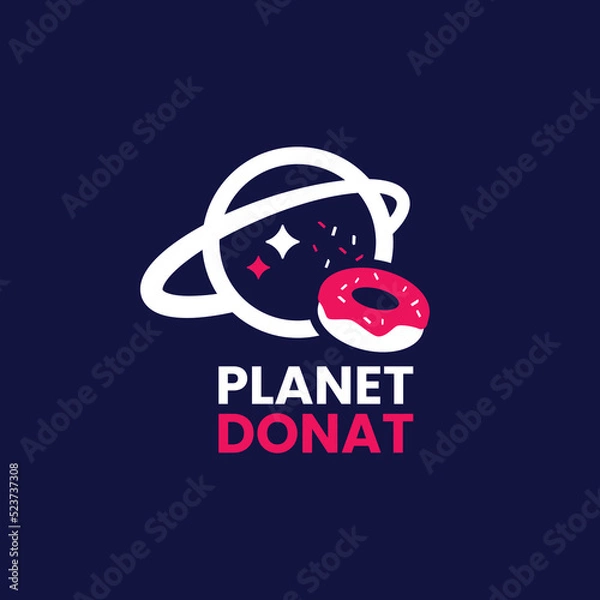 Obraz Planet Donut Logo