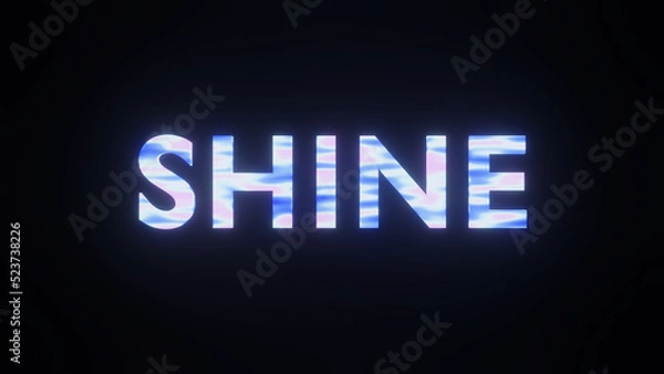 Fototapeta 3d render of retro colored glowing text