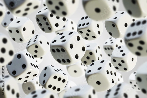 Obraz Kostka, pływak, białe tło