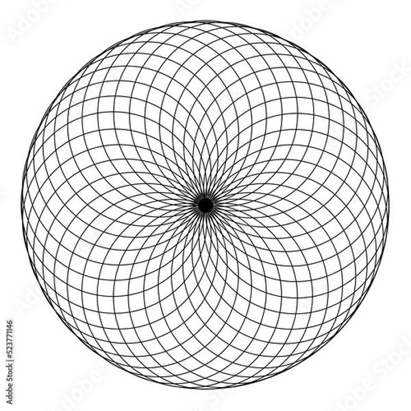 Fototapeta The abstract black circles stack.