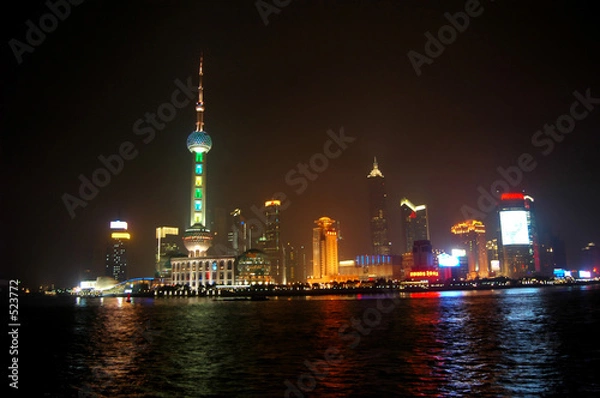Obraz pudong w nocy