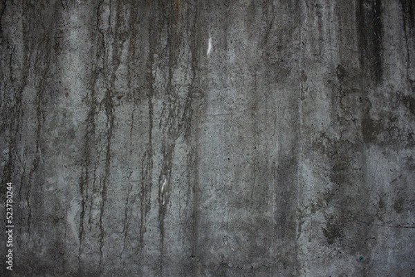 Fototapeta Texture of an old wall of gray concrete. Background for the site, interior design, poster, postcard