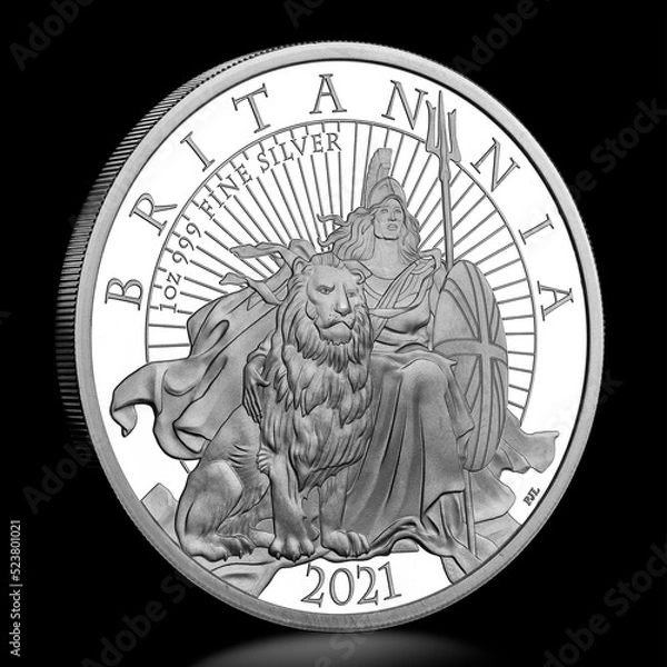Fototapeta 2021 Britannia Silver Proof Coin Reverse