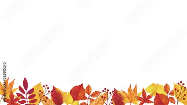 Obraz 秋の鮮やか紅葉フレーム背景