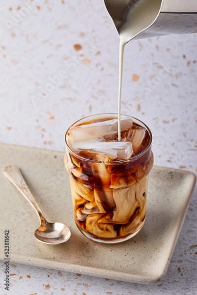 Obraz Iced coffee on terrazo