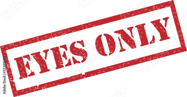 Obraz Eyes Only Stamp. Red Text Rubber Stamp Ink - Vector.  