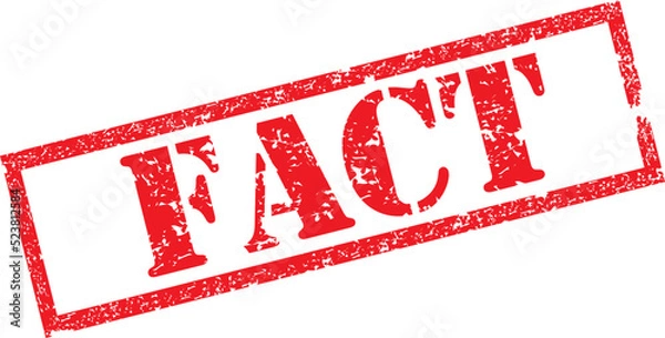 Obraz Fact Stamp. Red Text Rubber Stamp Ink - Vector.   