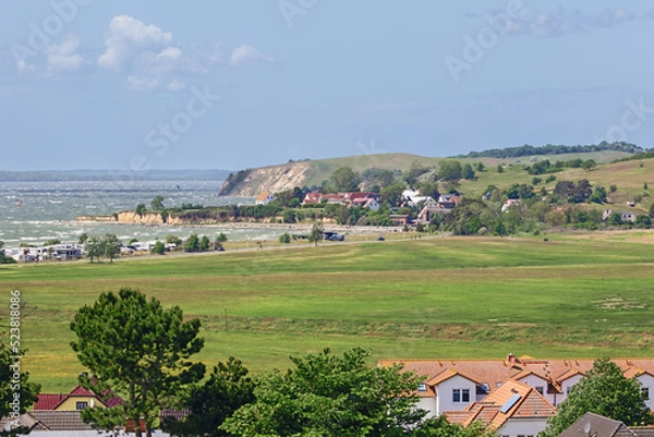 Fototapeta The beach and the cliffs at Thiessow on Rugen Island