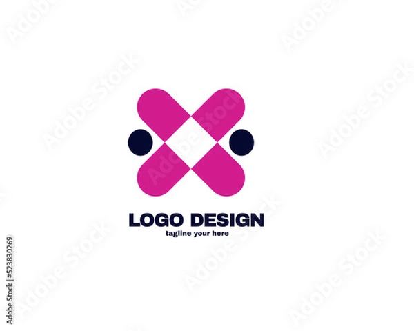 Fototapeta modern and simple design concept . Logo with simple and gradient color template logo for company vector file eps 10.