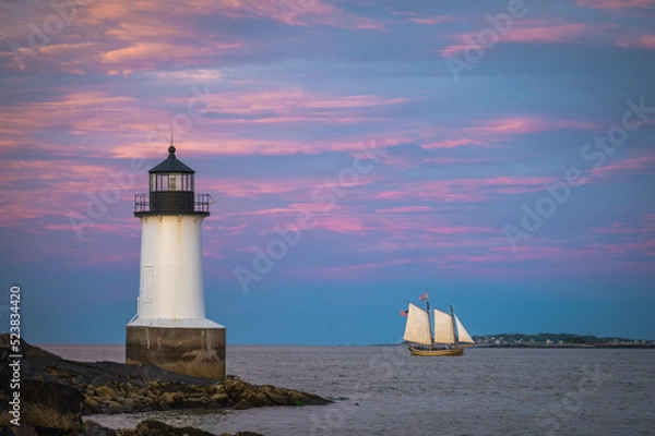 Fototapeta Lighthouse at Sunset