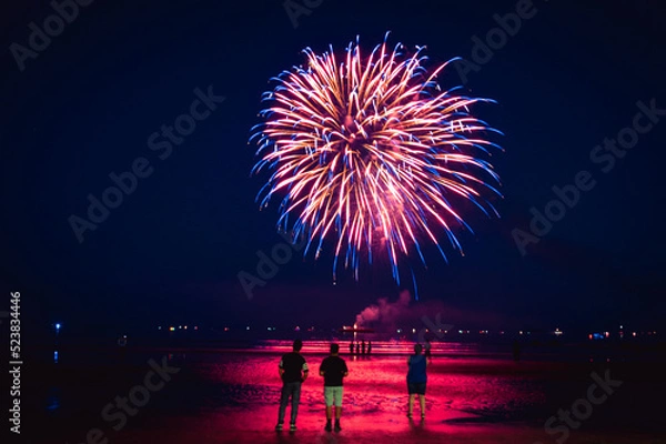 Fototapeta Fireworks on the beach