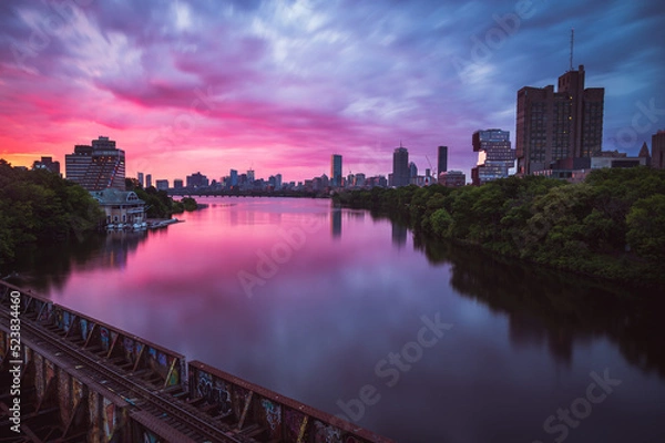 Fototapeta Sunrise Along Charles River