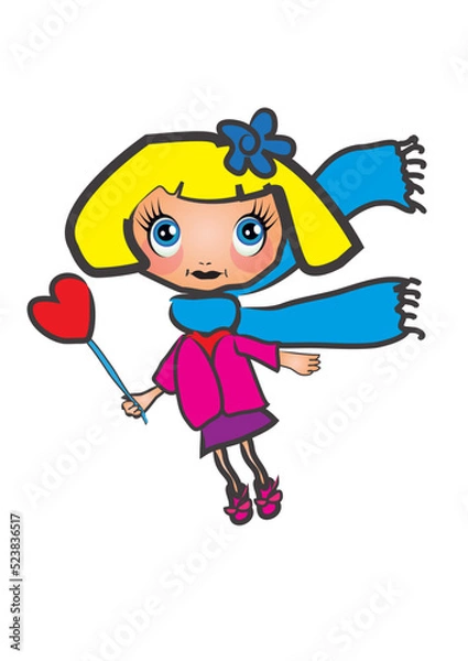 Obraz dziewczynka z lizakiem