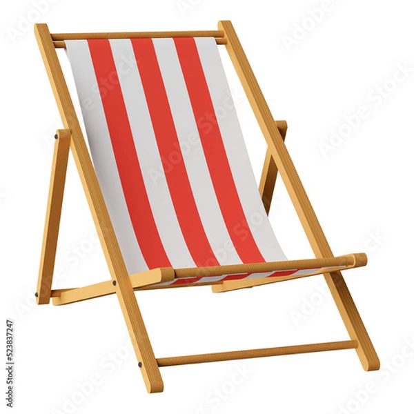 Obraz Beach chair isolated 3d render