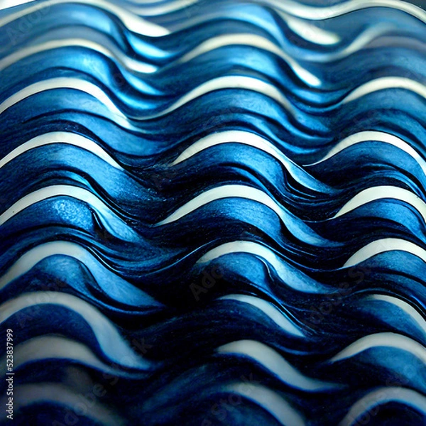 Obraz Blue liquid waves abstract bright background