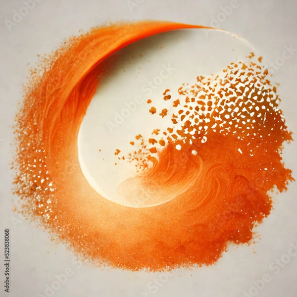 Obraz Orange abstract circle particles wave background
