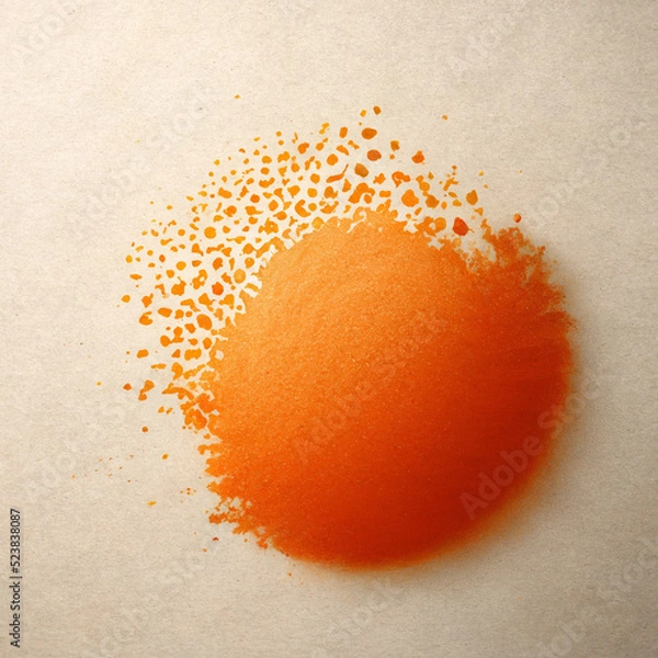 Obraz Orange abstract circle particles wave background