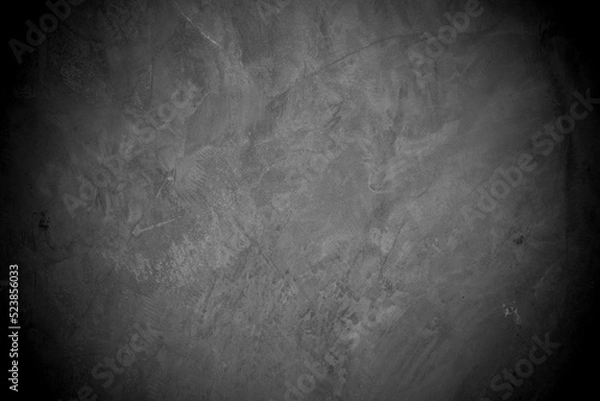 Fototapeta Old wall texture cement dark black gray  background abstract grey color design are light with white gradient background.