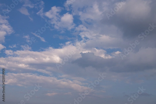 Fototapeta blue sky white clouds background