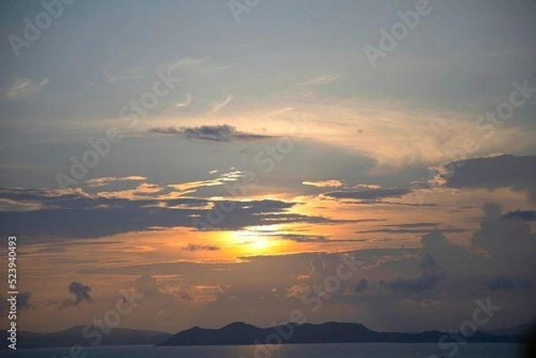 Fototapeta 大村湾の夕焼け