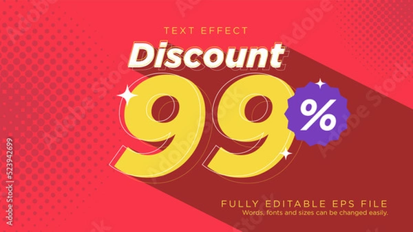 Obraz Discount 99 Text Effect Font Type
