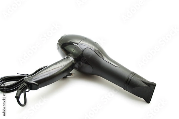Obraz Haarföhn auf weißem Hintergrund