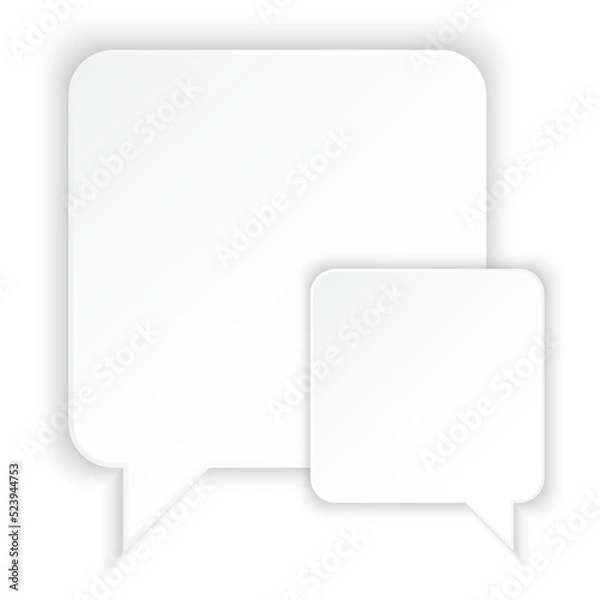 Obraz White paper speech bubbles