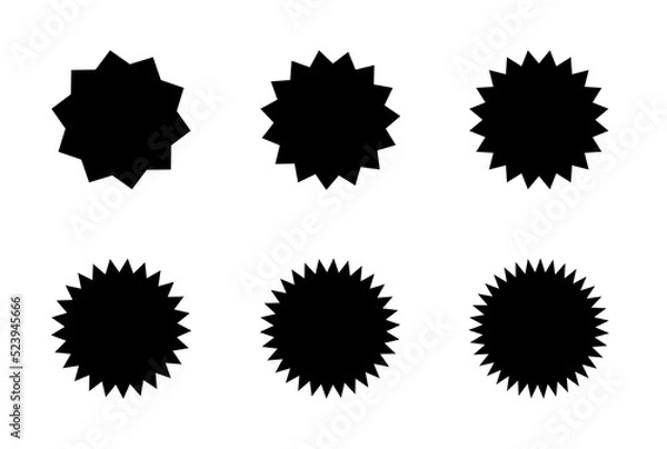Fototapeta Set of sales sticker, price tag, quality mark badges in transparent background