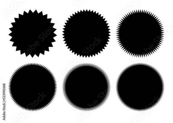Fototapeta Set of sales sticker, price tag, quality mark badges in transparent background