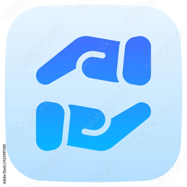 Obraz business partnership flat gradient icon