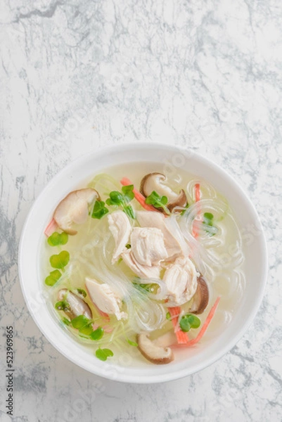 Obraz 鶏ササミの春雨スープ