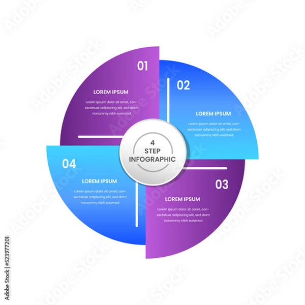 Obraz bussines circle chart template for presentation