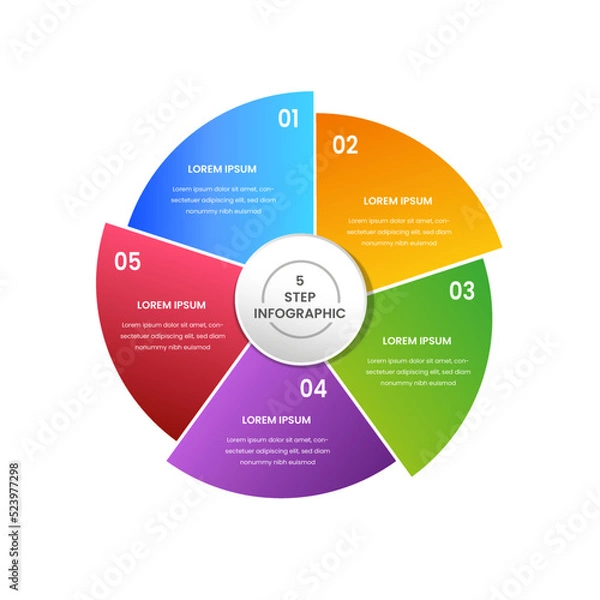 Obraz bussines circle chart template for presentation