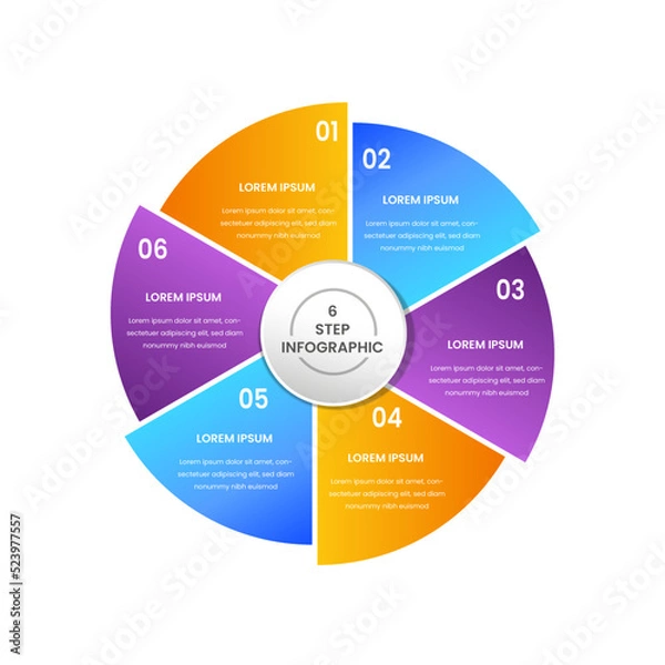 Obraz bussines circle chart template for presentation