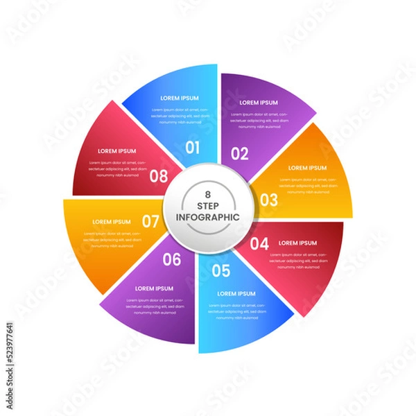 Obraz bussines circle chart template for presentation