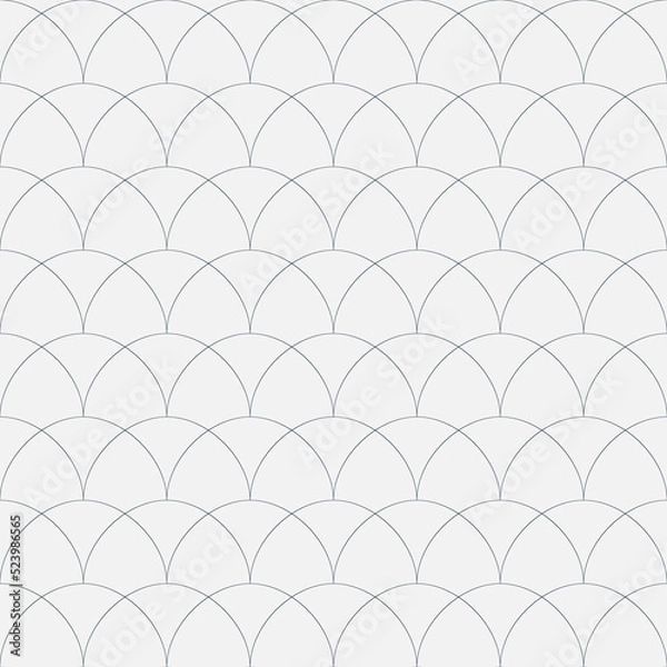 Obraz White seamless pattern delicate geometric arch, elegant background for textile design