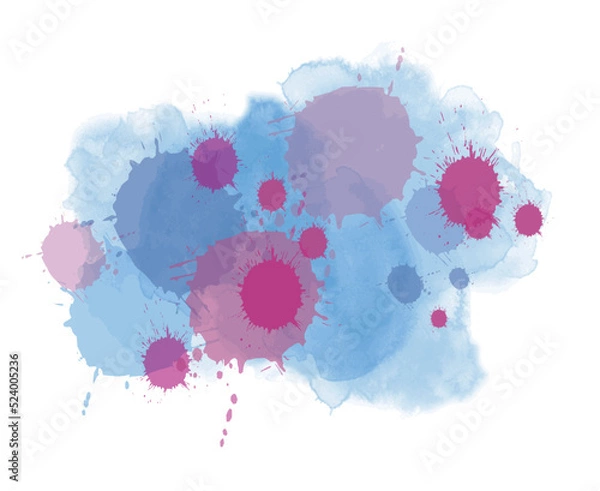 Obraz Colorful watercolor  on white background - 9