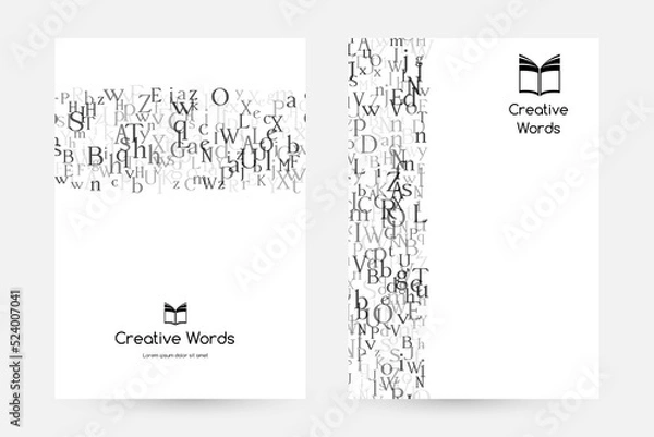 Fototapeta Letters. English alphabet design collection. Vector illustrations for students and children education classes and language lessons advertising.