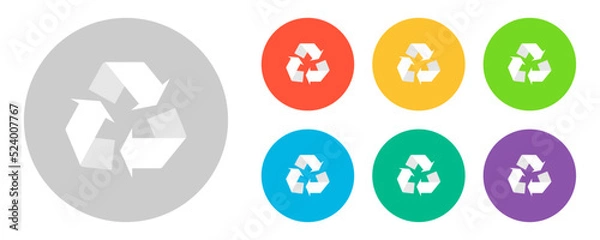 Obraz Garbage collection on a white background. Icons set. Vector illustration