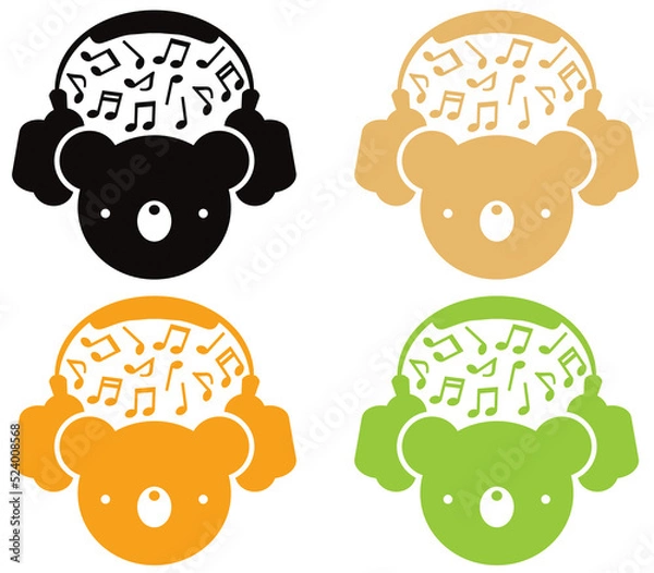 Fototapeta Bear_Headphones