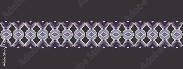 Fototapeta Traditional tribal or Modern native ikat pattern. Geometric ethnic background for pattern seamless design or wallpaper.