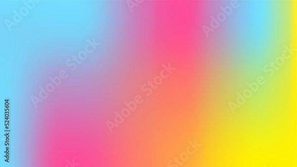 Fototapeta abstract gradient blue pink and yellow wallpaper background illustration
